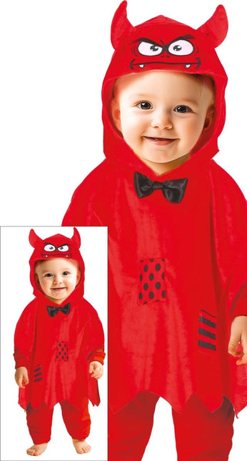 Halloween Poncho Baby Duivel van Fiestas Guirca koop je bij Partywinkel