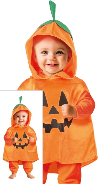Halloween Poncho Baby Pompoen van Fiestas Guirca koop je bij Partywinkel
