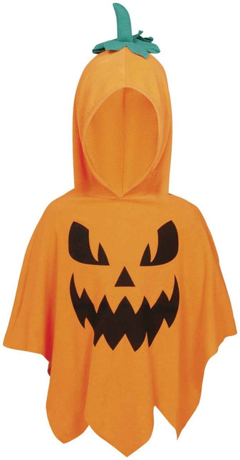 Halloween Poncho Kind Pompoen van Fiestas Guirca koop je bij Partywinkel