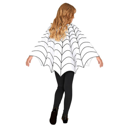 Halloween Poncho Kind Spinnenweb van Widmann koop je bij Partywinkel