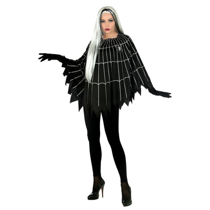 Halloween Poncho Spinnenweb van Widmann koop je bij Partywinkel