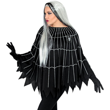 Halloween Poncho Spinnenweb van Widmann koop je bij Partywinkel