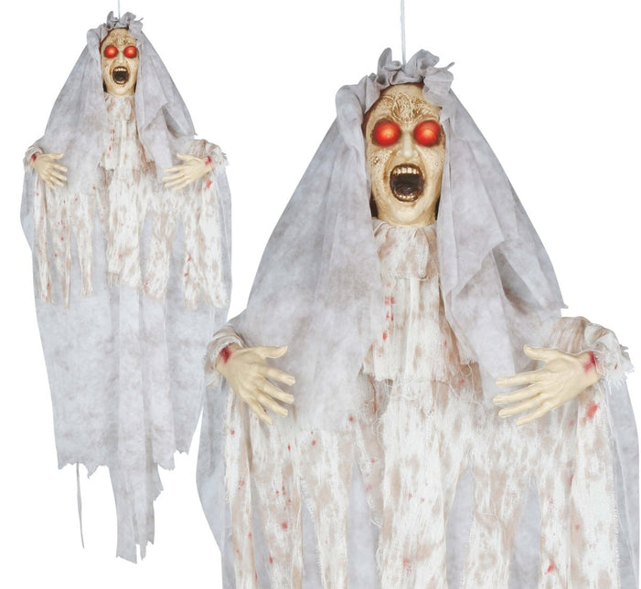 Halloween Pop Bruid Licht, Geluid En Beweging 1,7m van Fiestas Guirca koop je bij Partywinkel