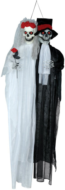 Halloween Pop Bruidspaar Met Licht En Geluid 1,85m van Fiestas Guirca koop je bij Partywinkel
