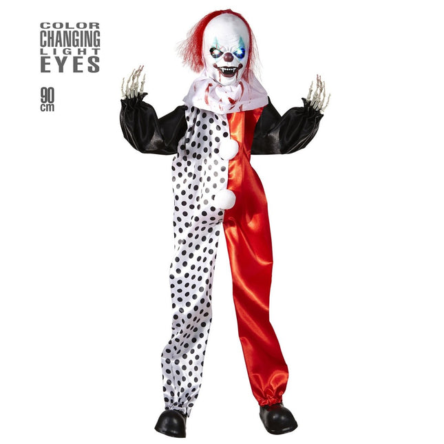 Halloween Pop Clown Met Licht 90cm van Widmann koop je bij Partywinkel