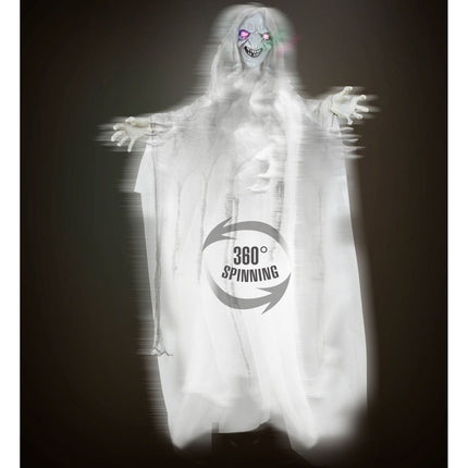 Halloween Pop Heks Met Licht En Geluid 1,53m van Widmann koop je bij Partywinkel