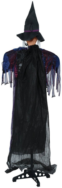 Halloween Pop Heks Met Sokkel, Licht En Geluid 1,8m van Fiestas Guirca koop je bij Partywinkel