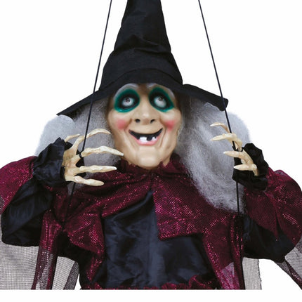Halloween Pop Heks Op Schommel 1m van Fiestas Guirca koop je bij Partywinkel