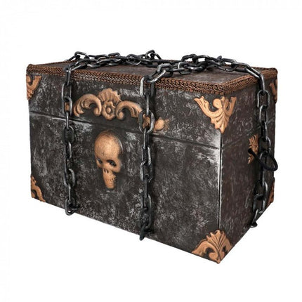 Halloween Pop Piraten Schatkist Met Beweging, Licht en Geluid 50cm van Boland koop je bij Partywinkel