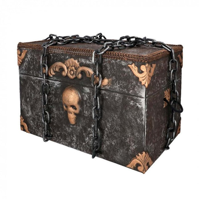 Halloween Pop Piraten Schatkist Met Beweging, Licht en Geluid 50cm van Boland koop je bij Partywinkel