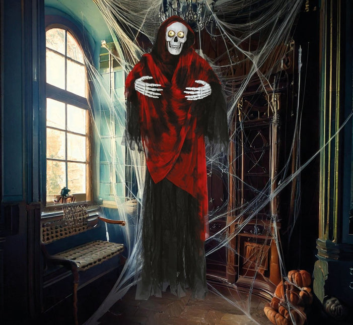 Halloween Pop Skelet Met Licht En Beweegbare Ogen 1,7m van Fiestas Guirca koop je bij Partywinkel