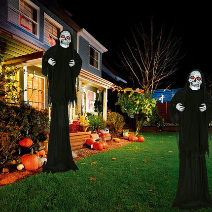 Halloween Pop Skelet Met Licht, Geluid En Beweging 2,6m van Fiestas Guirca koop je bij Partywinkel