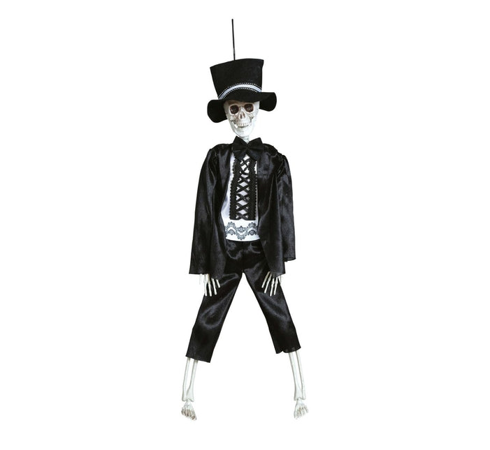 Halloween Pop Skelet Met Pak 40cm van Fiestas Guirca koop je bij Partywinkel