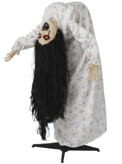 Halloween Pop Staande Vrouw Met Licht, Geluid En Beweging 1,35m van Fiestas Guirca koop je bij Partywinkel