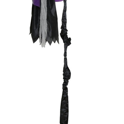Halloween Pop Vliegende Heks Met Licht, Geluid En Beweging 2,25m van Fiestas Guirca koop je bij Partywinkel