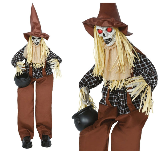Halloween Pop Vogelverschrikker Met Licht, Geluid En Beweging 1,85m van Fiestas Guirca koop je bij Partywinkel
