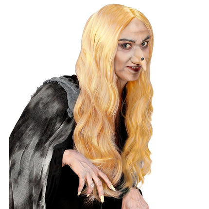 Halloween Pruik Blond Heks van Widmann koop je bij Partywinkel