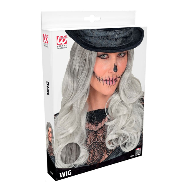 Halloween Pruik Lichtgrijs van Widmann koop je bij Partywinkel