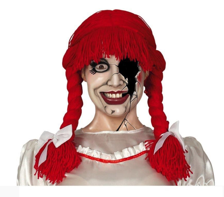 Halloween Pruik Pop Rood van Fiestas Guirca koop je bij Partywinkel