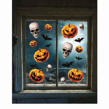 Halloween Raamdecoratie Skeletten van Fiestas Guirca koop je bij Partywinkel