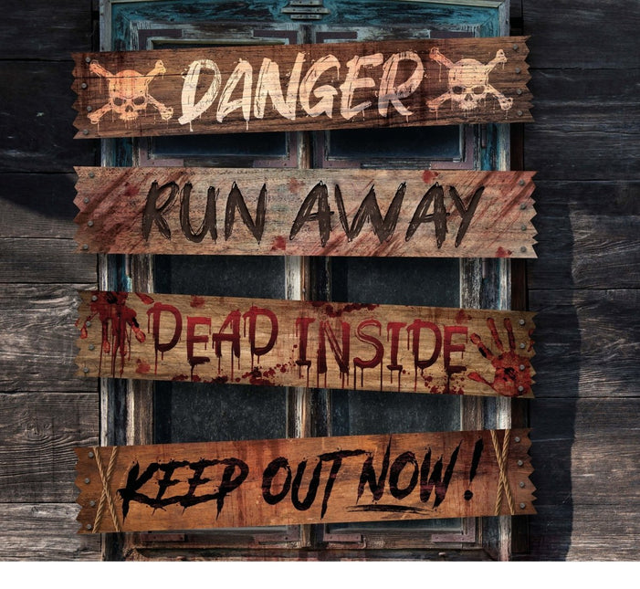 Halloween Raamsticker Danger 70cm van Fiestas Guirca koop je bij Partywinkel