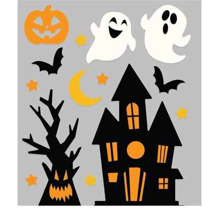 Halloween Raamsticker Zwart Oranje 25cm van Fiestas Guirca koop je bij Partywinkel