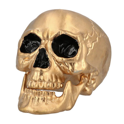 Halloween Schedel Goud 24cm van Boland koop je bij Partywinkel