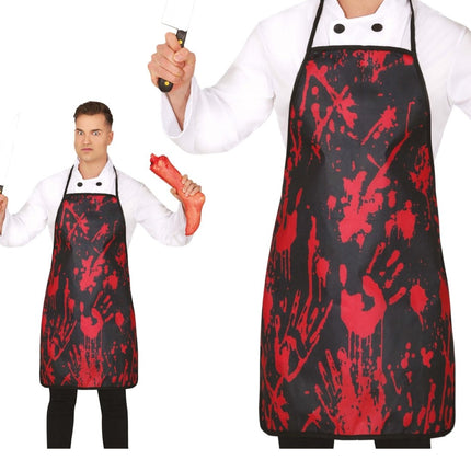 Halloween Schort Zwart Bloederig 75cm van Fiestas Guirca koop je bij Partywinkel