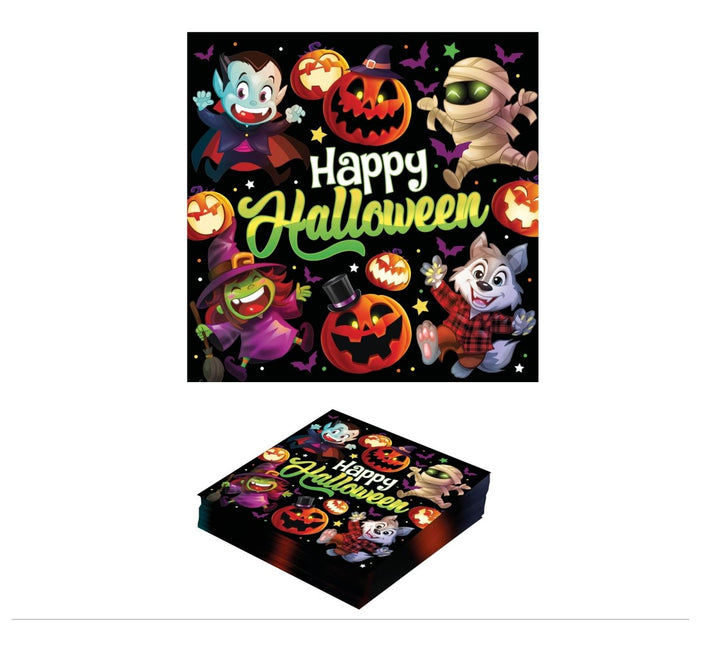 Halloween Servetten 16cm 20st van Fiestas Guirca koop je bij Partywinkel
