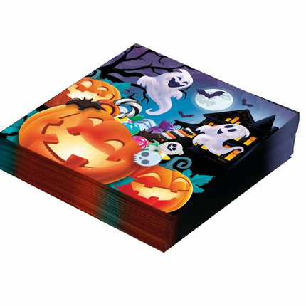 Halloween Servetten Pompoenen 33cm van Fiestas Guirca koop je bij Partywinkel