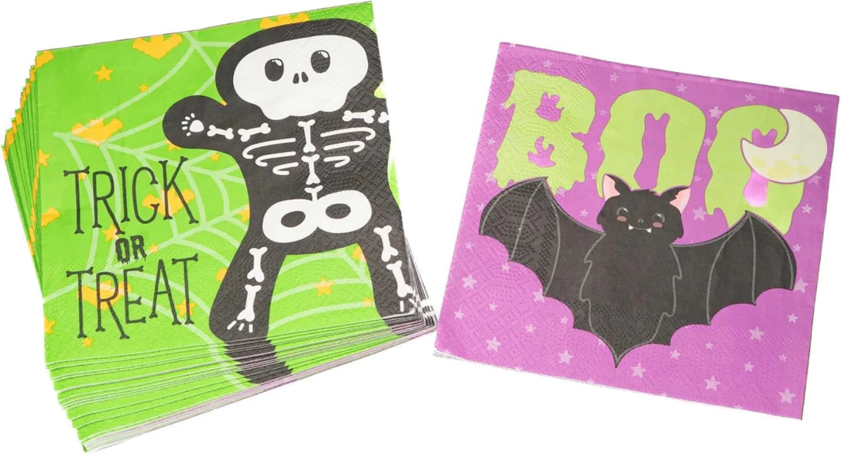 Halloween Servetten Trick Or Treat 3 - Laags 33cm 20st van VDV Benefit koop je bij Partywinkel