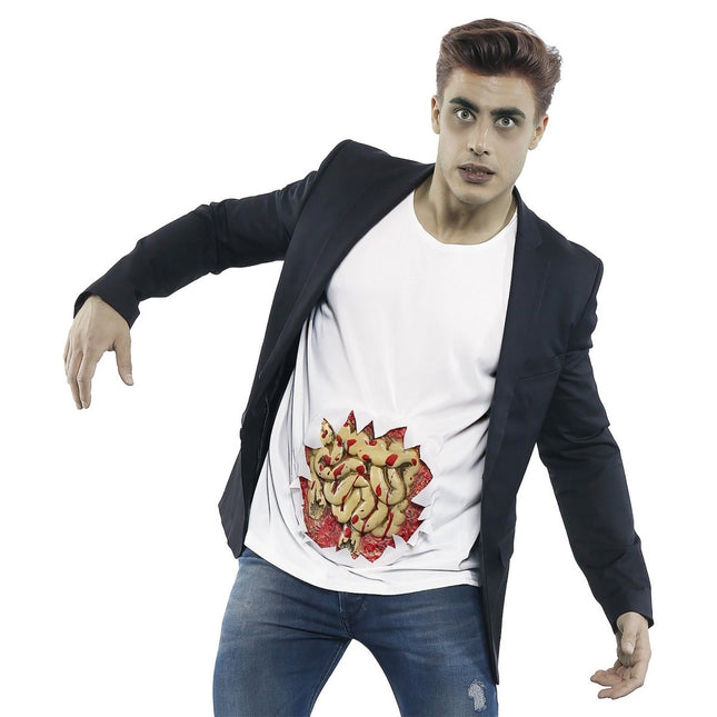 Halloween Shirt Heren Ingewanden van Widmann koop je bij Partywinkel