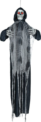 Halloween Skelet Hangend Tuniek Met Licht, Geluid En Beweging 1,75m van Fiestas Guirca koop je bij Partywinkel