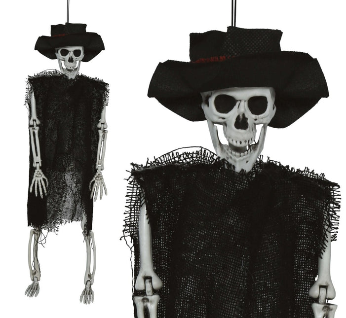 Halloween Skelet Met Hoed 47cm van Fiestas Guirca koop je bij Partywinkel