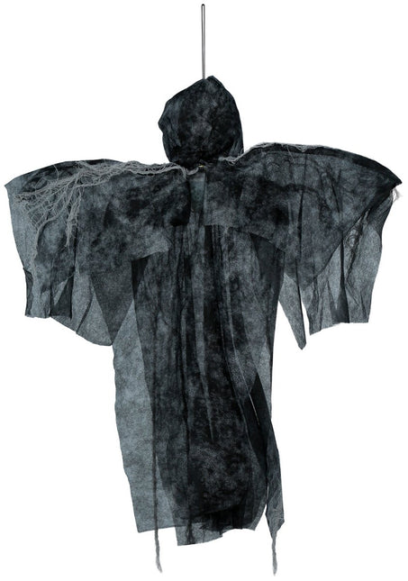Halloween Skelet Zwart Met Licht, Geluid En Beweging 90cm van Fiestas Guirca koop je bij Partywinkel