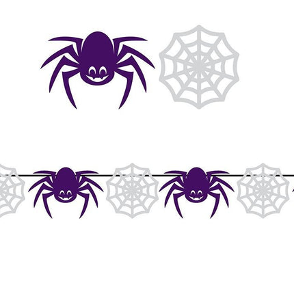 Halloween Slinger Spinnen En Spinnenweb 3m van Fiestas Guirca koop je bij Partywinkel