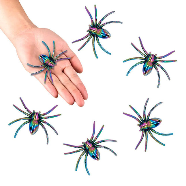 Halloween Spinnenweb Met Spin 5,5cm 6st van Boland koop je bij Partywinkel