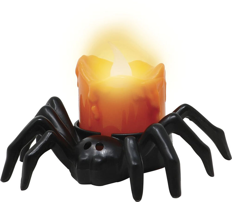 Halloween Tafeldecoratie Spin Met Kaars 6cm van Fiestas Guirca koop je bij Partywinkel