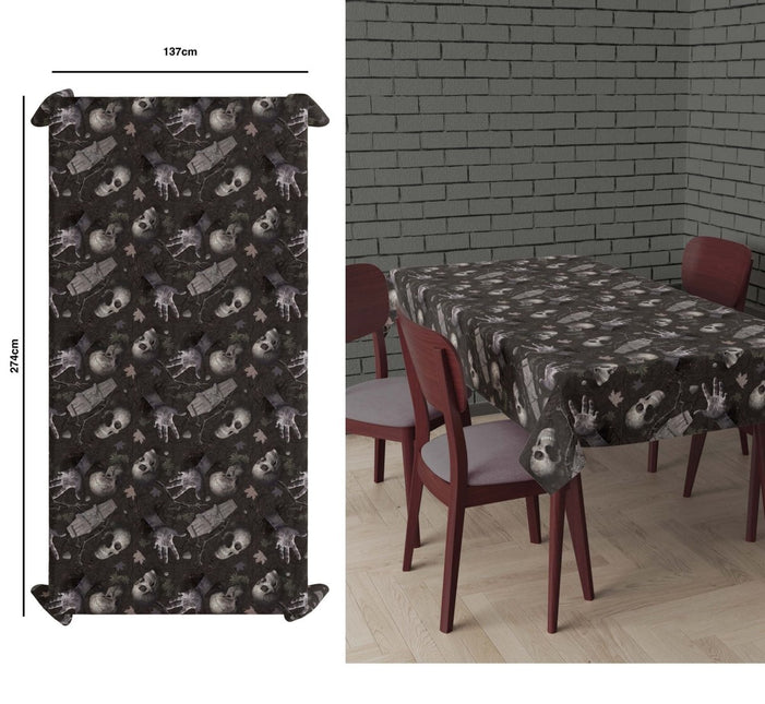 Halloween Tafelkleed Kerkhof 2,74m van Fiestas Guirca koop je bij Partywinkel