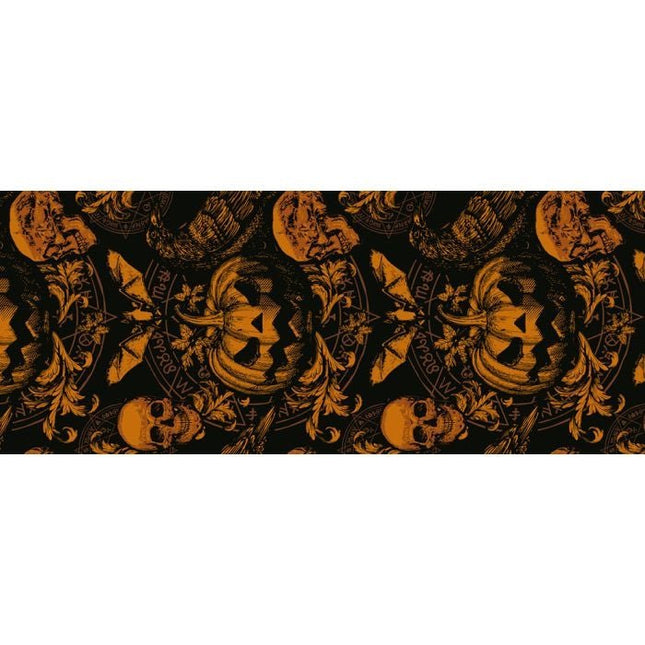 Halloween Tafelloper Pompoen 2,74m van Fiestas Guirca koop je bij Partywinkel