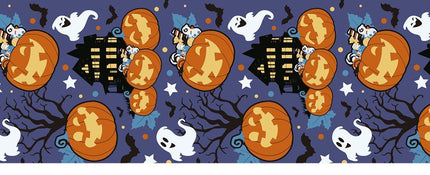 Halloween Tafelloper Pompoenen En Spoken 2,75m van Fiestas Guirca koop je bij Partywinkel