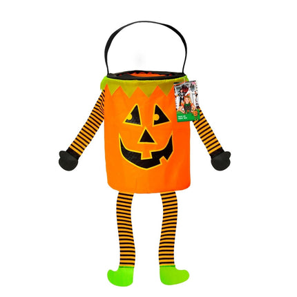 Halloween Tas Pompoen Met Armen En Benen van Widmann koop je bij Partywinkel