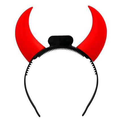 Halloween Tiara Duivelhoorntjes Led van Boland koop je bij Partywinkel