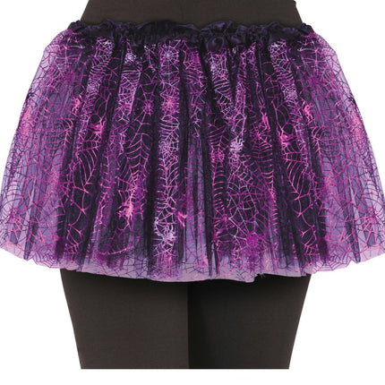 Halloween Tutu Paars Spinnen van Fiestas Guirca koop je bij Partywinkel
