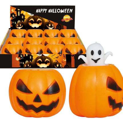 Halloween Uitdeelcadeautjes Spook Pompoenen 5cm 12st van Fiestas Guirca koop je bij Partywinkel