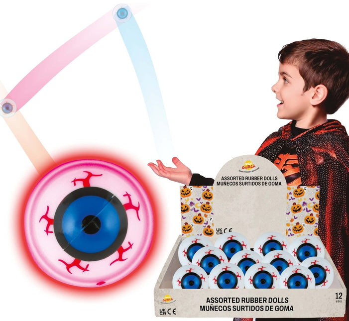 Halloween Uitdeelcadeautjes Stuiterbal Oogbol 5,5cm 12st van Fiestas Guirca koop je bij Partywinkel