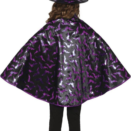 Halloween Verkleedset Kind Heksen Cape En Hoed 50cm van Fiestas Guirca koop je bij Partywinkel
