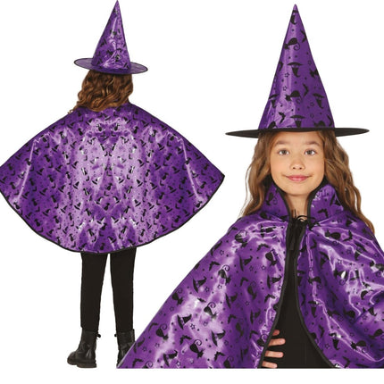 Halloween Verkleedset Paars Meisje Heks 2 delig van Fiestas Guirca koop je bij Partywinkel