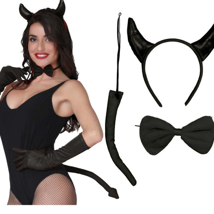 Halloween Verkleedset Zwart Dames Duivel van Fiestas Guirca koop je bij Partywinkel