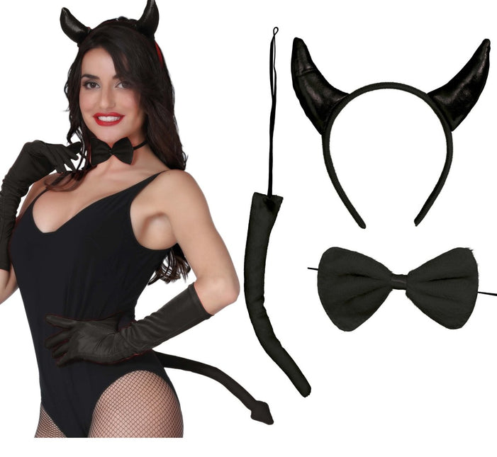 Halloween Verkleedset Zwart Dames Duivel van Fiestas Guirca koop je bij Partywinkel